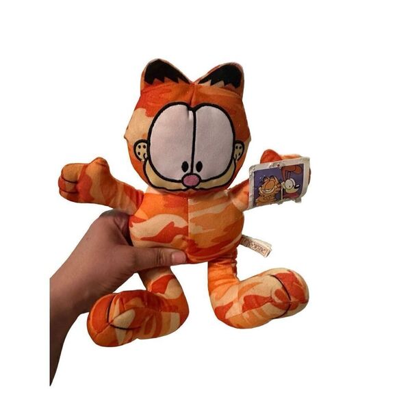Vintage Y2K Garfield Push with Tags Camouflage Look 13” Retro - Picture 2 of 11